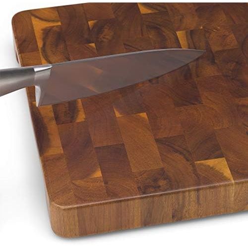 더블유엠에프 WMF Chopping Board, XL 40 x 32 x 4 cm, Acacia Wood, Gentle on Blades, Large Worktop, Front Wood Look