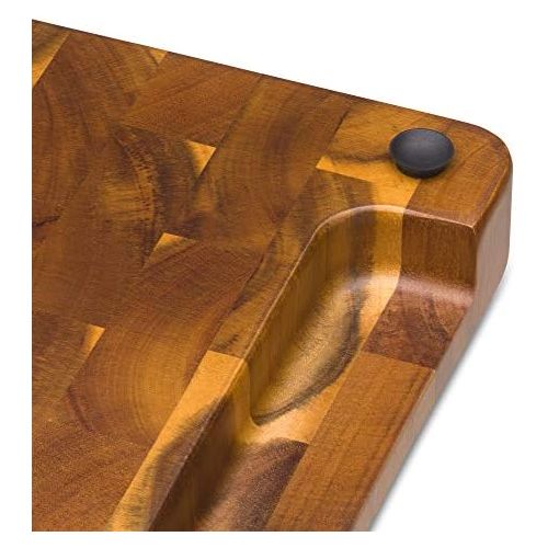 더블유엠에프 WMF Chopping Board, XL 40 x 32 x 4 cm, Acacia Wood, Gentle on Blades, Large Worktop, Front Wood Look