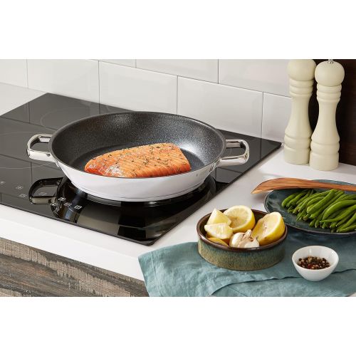 더블유엠에프 WMF Permadur Advance Serving / Frying Pan 32 cm Stainless Steel Cromargan Stainless Steel Coating Induction Oven-Proof PFOA-Free