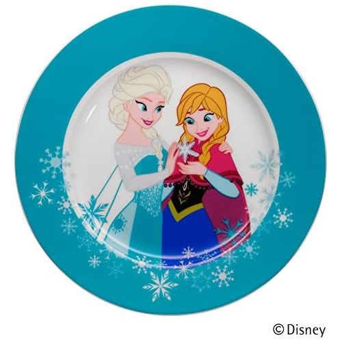 더블유엠에프 WMF Disney Frozen Childrens Crockery Set with Cutlery Set 7-Piece Frozen Elsa & Anna from 3 Years Old, Polished Cromargan Stainless Steel, Dishwasher Safe, Colour and Food Safe