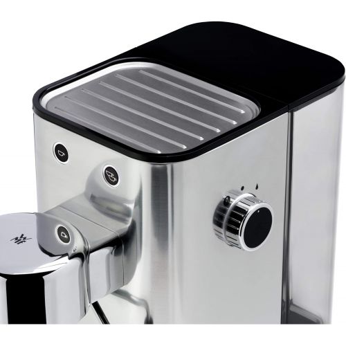 더블유엠에프 WMF Lumero Portafilter Espresso Machine (1400 Watts with 3 Inserts, for 1-2 Cups Espresso, also for Pads, 15 Bar, Cup Stand Area, Milk Frothing Nozzle)