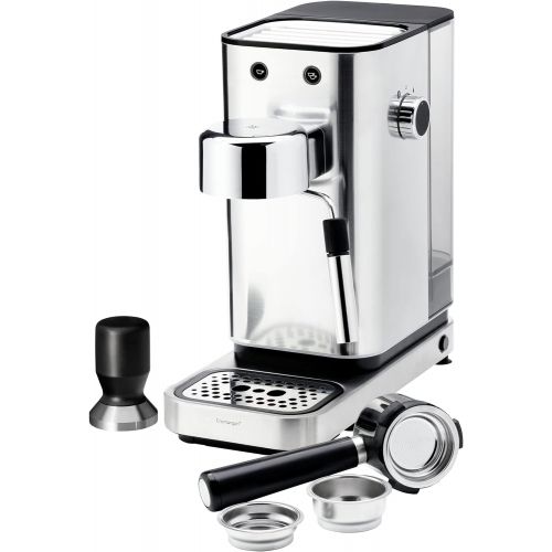 더블유엠에프 WMF Lumero Portafilter Espresso Machine (1400 Watts with 3 Inserts, for 1-2 Cups Espresso, also for Pads, 15 Bar, Cup Stand Area, Milk Frothing Nozzle)