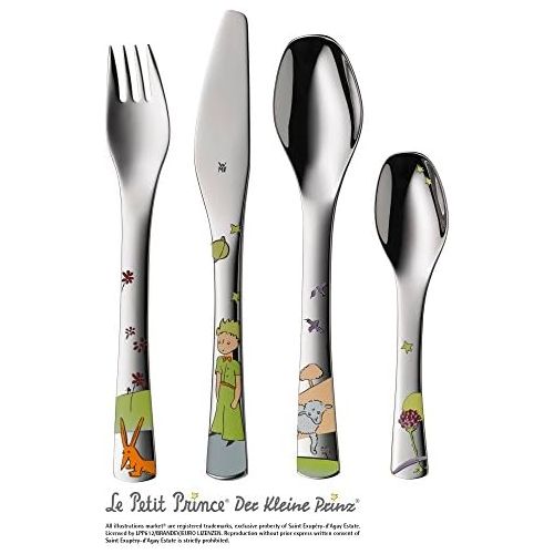 더블유엠에프 WMF little Prinz childrens tableware, with childrens cutlery, 6-piece, from 6 years, Cromargan polished stainless steel, dishwasher-safe, color and food safe