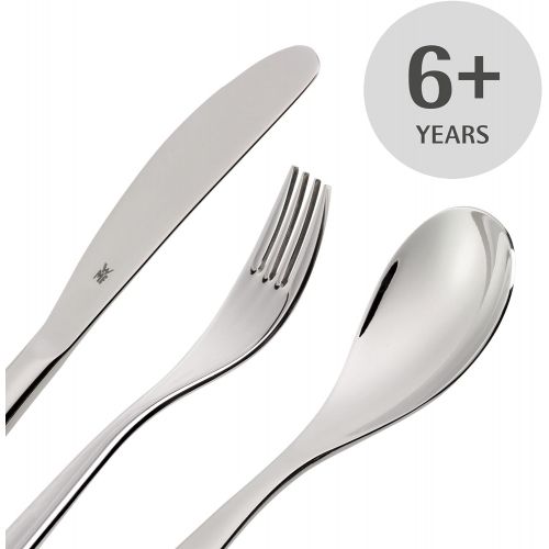 더블유엠에프 WMF little Prinz childrens tableware, with childrens cutlery, 6-piece, from 6 years, Cromargan polished stainless steel, dishwasher-safe, color and food safe