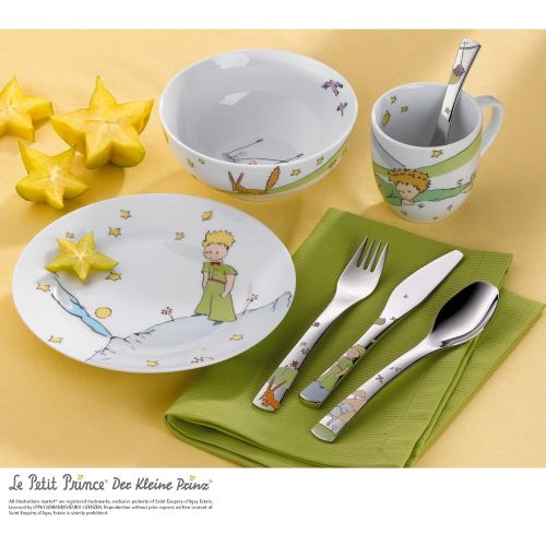 더블유엠에프 WMF little Prinz childrens tableware, with childrens cutlery, 6-piece, from 6 years, Cromargan polished stainless steel, dishwasher-safe, color and food safe