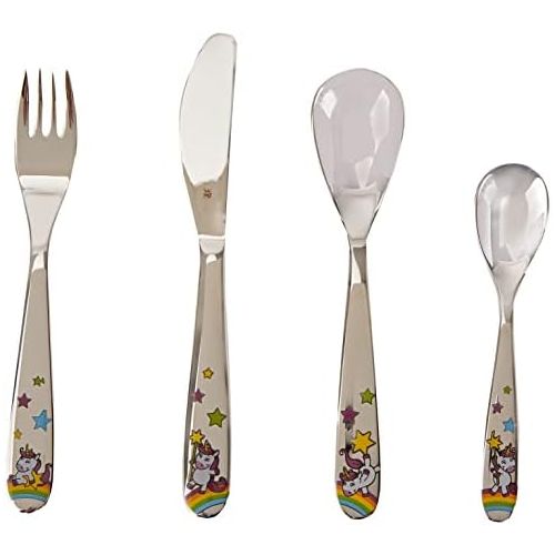 더블유엠에프 WMF Unicorn Childrens Cutlery Set 4-Piece 3-9 Years Stainless Steel Cromargan Polished Dishwasher Safe