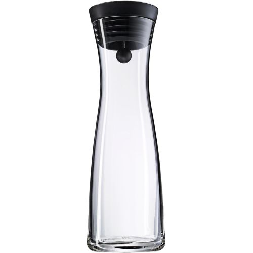 더블유엠에프 WMF Basic Water Carafe Set 3-Piece 1L Carafe with 2 Water Glasses 250 ml Glass Height 30.2 cm Glass Carafe with Lid Silicone Lid CloseUp Closure