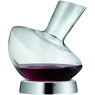 WMF Jette Weindekanter, mit Edelstahl-Sockel 0,75l, Glas, Dekantierflasche fuer Rotwein, Weinbeluefter, pflegeleicht, formschoen, edel, hochwertig