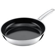 WMF 748326021Hand Wash Devil Coating Diameter 32cm Devil Stainless Steel Cromargan Stainless Steel Frying Pan Suitable for Induction, Stainless Steel, Silver, 54x 33.4x 10 