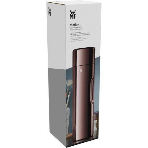 더블유엠에프 WMF Motion Thermos Flask 1.0 L Cromargan Stainless Steel for Tea or Coffee Vacuum Flask with Drinking Cup Keeps Cold for 24 Hours and 12 Hours Warm Copper