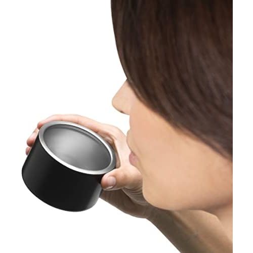 더블유엠에프 WMF Motion Thermos Flask 1.0 L Cromargan Stainless Steel for Tea or Coffee Vacuum Flask with Drinking Cup, Keeps 24 Hours Cold and 12 Hours Warm Black Matte