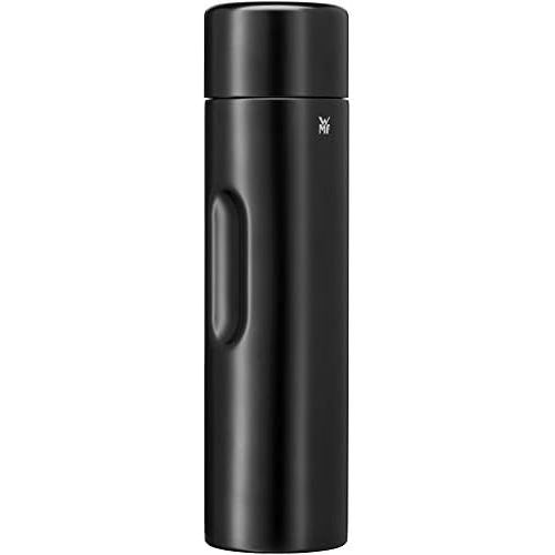 더블유엠에프 WMF Motion Thermos Flask 1.0 L Cromargan Stainless Steel for Tea or Coffee Vacuum Flask with Drinking Cup, Keeps 24 Hours Cold and 12 Hours Warm Black Matte