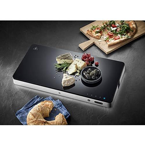 더블유엠에프 WMF Ambient Electric Cooling and Warming Plate for Warming and Cooling Food, Touch Display, 270 Watt, Ambient Light, Glass Surface, Heat Plate, Matte Stainless Steel