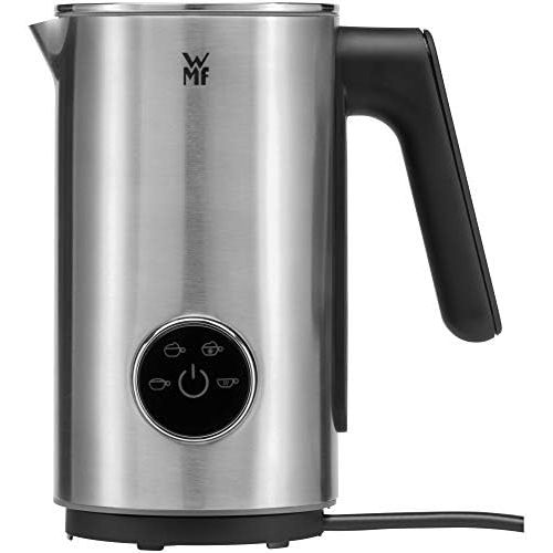 더블유엠에프 WMF Lumero Design Milk Frother Electric Frappe Mixer, 100-250 ml, Touch Display, LED Light, 500 Watt, for Milk Froth, Hot Milk, Milk Warmer, Matte Stainless Steel