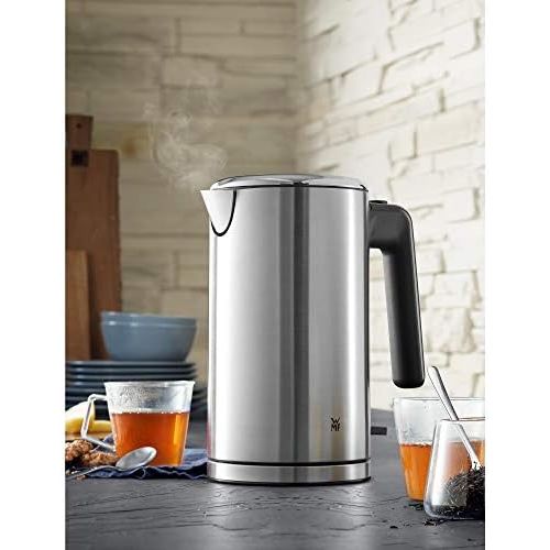 더블유엠에프 WMF Lono Double-Walled Kettle 2400 Watt, 1.3 L, Safety Touch, Internal Water Level Indicator / Limescale Water Filter Cromargan Matte / Silver