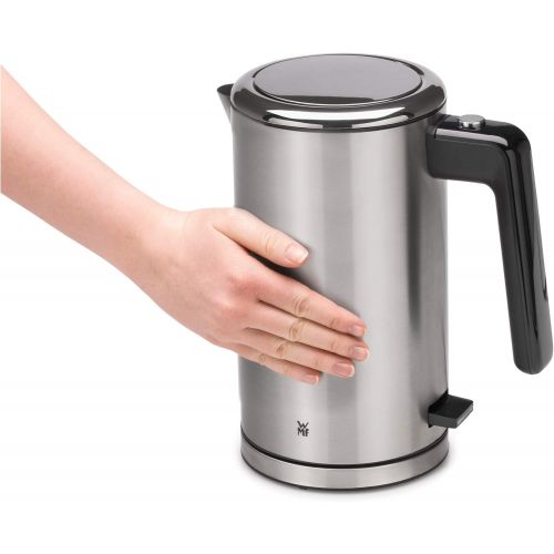 더블유엠에프 WMF Lono Double-Walled Kettle 2400 Watt, 1.3 L, Safety Touch, Internal Water Level Indicator / Limescale Water Filter Cromargan Matte / Silver