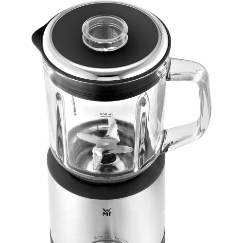 더블유엠에프 WMF Kitchen Nminis Compact Blender, 0,8 l, 400 Watt, Glass Jug, Cromargan Matte/Silver