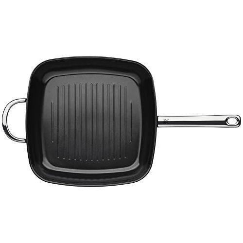 더블유엠에프 WMF Durado Grill Pan 28 x 28 cm, Durado Cromargan Stainless Steel Coating, Ceramic Coating, Suitable for Induction Cookers