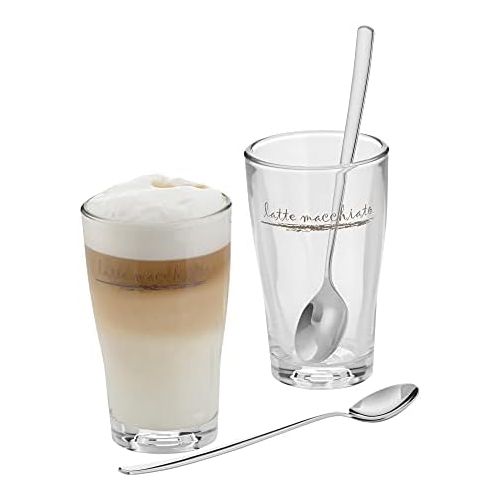 더블유엠에프 WMF Barista 0954149990 Latte Macchiato Set (2 Glasses with 2 Spoons)