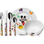 WMF Disney Mickey Mouse Childrens Cutlery Set 6 Pieces from 3 Years Cromargan Polished Stainless Steel, 40 x 25 x 9.8000000000000007 cm