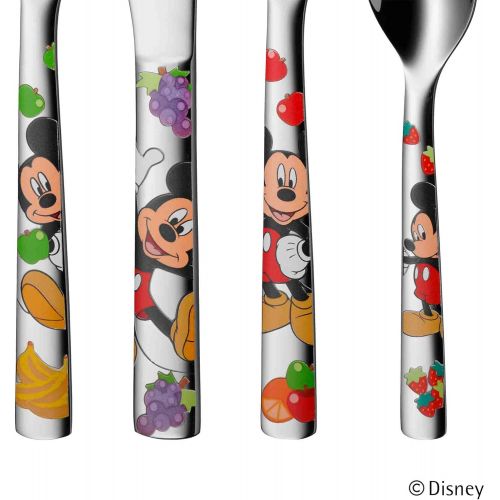 더블유엠에프 WMF Disney Mickey Mouse Childrens Cutlery Set 6 Pieces from 3 Years Cromargan Polished Stainless Steel, 40 x 25 x 9.8000000000000007 cm