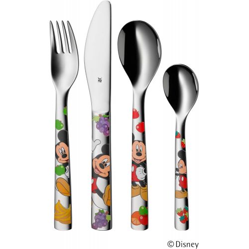 더블유엠에프 WMF Disney Mickey Mouse Childrens Cutlery Set 6 Pieces from 3 Years Cromargan Polished Stainless Steel, 40 x 25 x 9.8000000000000007 cm