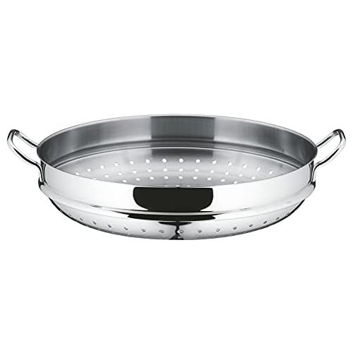 더블유엠에프 WMF Macau Stainless Steel Wok with Steamer and Lid, 36cm