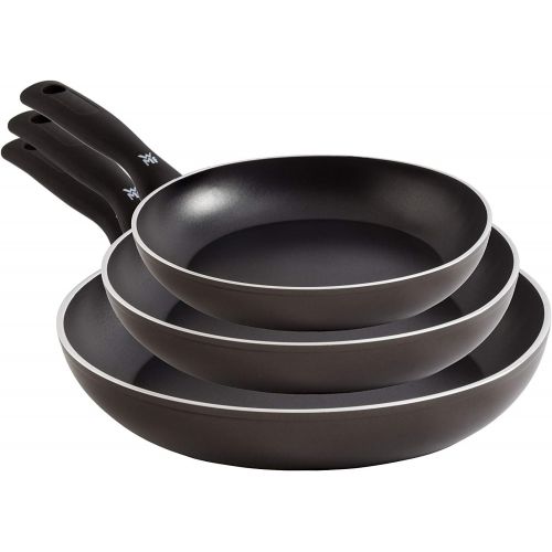 더블유엠에프 Visit the WMF Store WMF Permadur Element 3-Piece Pan Set Stainless Steel 20/24/28 cm with Non-Stick Coating for All Types of Cookers including Induction, Die-Cast Aluminium