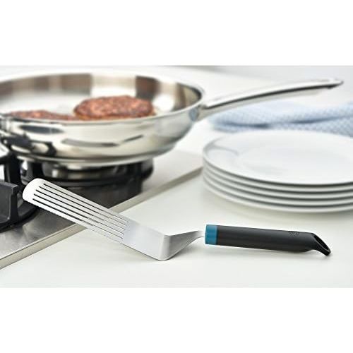 더블유엠에프 WMF Flip Spatula Hello Fun Ctionals Dishwasher-Safe Lagoon Black 31,8cm Plastic Serrated Face