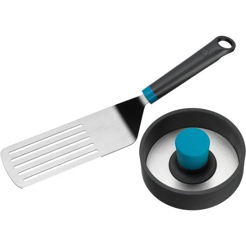 더블유엠에프 WMF Flip Spatula Hello Fun Ctionals Dishwasher-Safe Lagoon Black 31,8cm Plastic Serrated Face