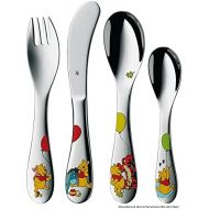 WMF Childrens Cutlery Set, 4 Pieces, Childrens Spoon / Fork / Knife / Teaspoon, Winnie the Pooh, Cromargan Stainless Steel, Polished, Suitable for Ages 3 Years and Above