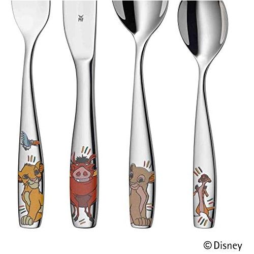 더블유엠에프 WMF Childrens Cutlery Set 3+ Years, the Lion King Stainless Steel Polished, Dishwasher Safe