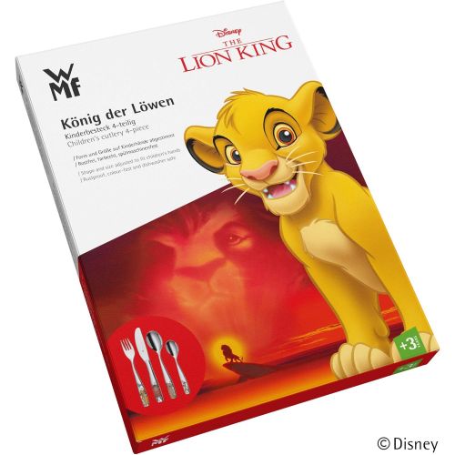 더블유엠에프 WMF Childrens Cutlery Set 3+ Years, the Lion King Stainless Steel Polished, Dishwasher Safe