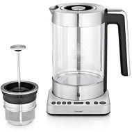 WMF Lono 2 in 1 Vario kettle, with temperature setting, 1.4 - 1.7 l, 3000 W, glass tea maker with tea strainer, keep warm function