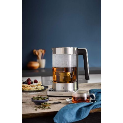 더블유엠에프 WMF Lono 2 in 1 Vario kettle, with temperature setting, 1.4 - 1.7 l, 3000 W, glass tea maker with tea strainer, keep warm function