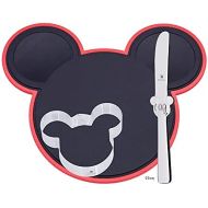 WMF Disney Mickey Mouse Chopping Board Set 3-Piece with Childrens Knife and Cookie Cutter Plastic Cromargan Polished Stainless Steel, Silver, 25 x 25 x 5 cm