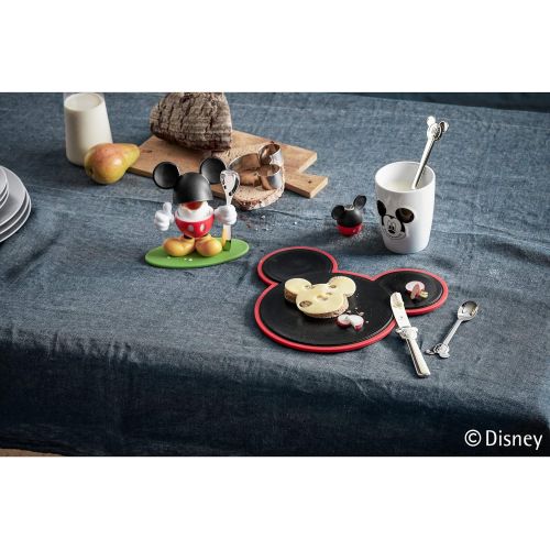더블유엠에프 WMF Disney Mickey Mouse Chopping Board Set 3-Piece with Childrens Knife and Cookie Cutter Plastic Cromargan Polished Stainless Steel, Silver, 25 x 25 x 5 cm