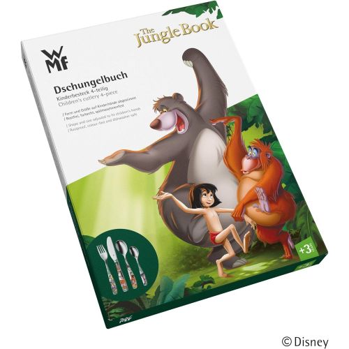 더블유엠에프 WMF 4-Piece 18/ 10 Stainless Steel Jungle Book Childs Cutlery Set, Silver