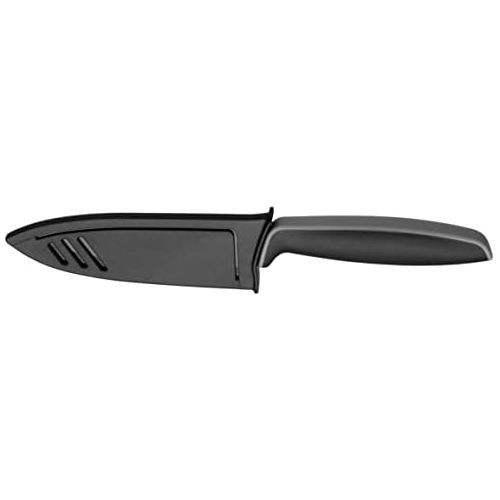 더블유엠에프 WMF Touch Kochmesser, 24 cm, Messer mit Schutzhuelle, Spezialklingenstahl antihaftbeschichtet, scharf, Klinge 13 cm, schwarz