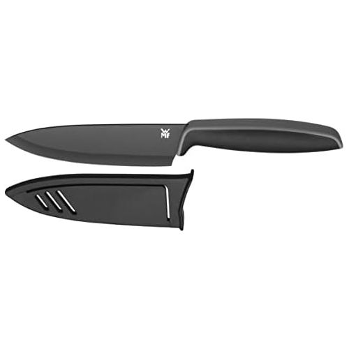 더블유엠에프 WMF Touch Kochmesser, 24 cm, Messer mit Schutzhuelle, Spezialklingenstahl antihaftbeschichtet, scharf, Klinge 13 cm, schwarz