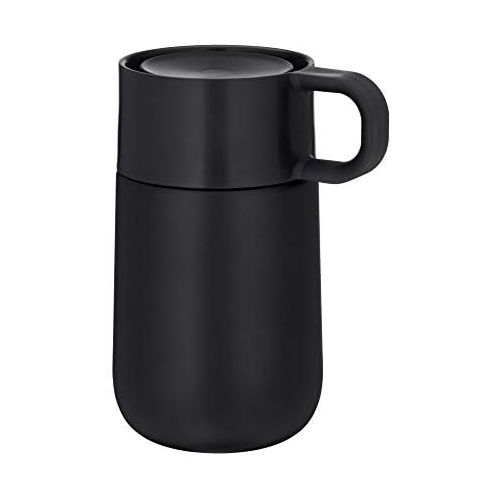 더블유엠에프 WMF Impulse Travel Mug, thermo mug 0.3l, automatic closure, 360° drinking opening, keeps beverages 6h warm/ 12h cold, black