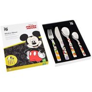 WMF Disney Mickey Mouse Childrens Cutlery Set 4 Pieces from 3 Years Cromargan Polished Stainless Steel, 21.6 x 15.6 x 2.6 cm