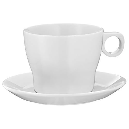 더블유엠에프 WMF Barista Cafe au Lait Mug and Saucer Porcelain Dishwasher Safe 225 ml