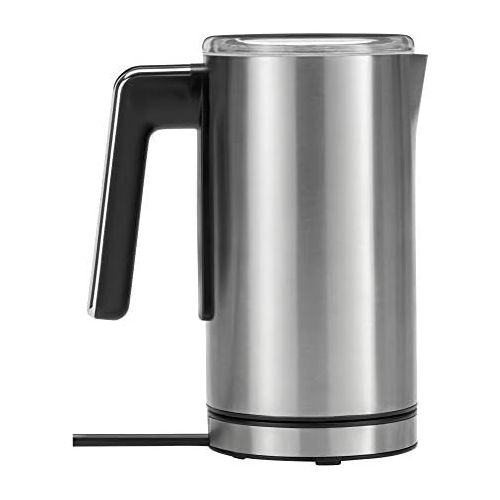 더블유엠에프 WMF Stelio Electric Milk Frother 500 Watt 150 - 250 ml Non-Stick Coating Wireless for Hot and Cold Milk Frother Hot Chocolate Cromargan Matte / Silver