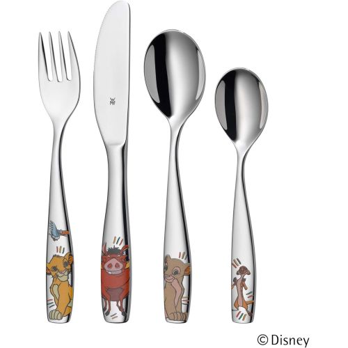 더블유엠에프 WMF King the Lion Childrens Crockery Set 6 Pieces for Ages 3 and Above Polished Stainless Steel Dishwasher Safe, 40 x 25 x 10 cm