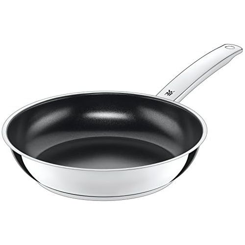 더블유엠에프 WMF Durado frying pan, Cromargan stainless steel coating, ceramic coating, induction, oven-safe, PFOA-free, silver, 24 cm