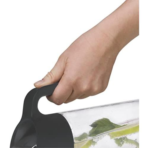 더블유엠에프 WMF Nuro Water Carafe 1.0 L with Handle Height 29.7 cm Glass Carafe CloseUp Closure Black