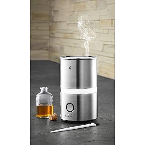 더블유엠에프 WMF Ambient Aroma Diffuser, 150 ml, 4 Hours Nebuliser, Decorative Light, 7 Colours, Fog Outlet Opening, Matte Stainless Steel