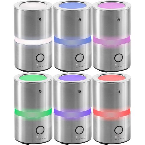 더블유엠에프 WMF Ambient Aroma Diffuser, 150 ml, 4 Hours Nebuliser, Decorative Light, 7 Colours, Fog Outlet Opening, Matte Stainless Steel