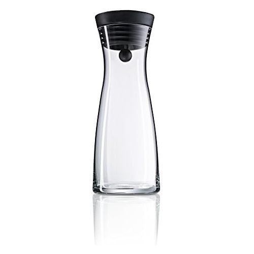 더블유엠에프 WMF Basic Water Carafe 0.75 L Height 23.7 cm Glass Carafe with Silicone Lid CloseUp Cap